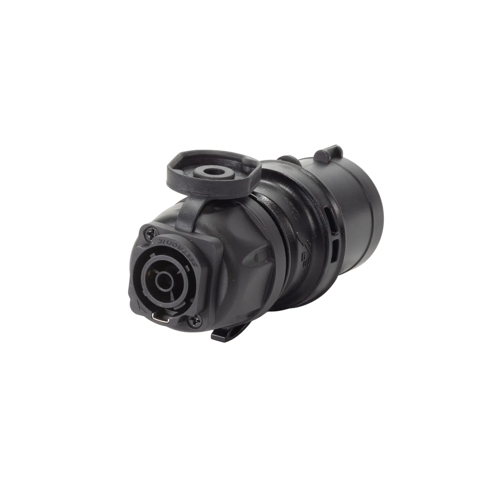 PCE Midnight Series Trailing Plug 16A 2P+E 230V to PowerCON True 1 Converter