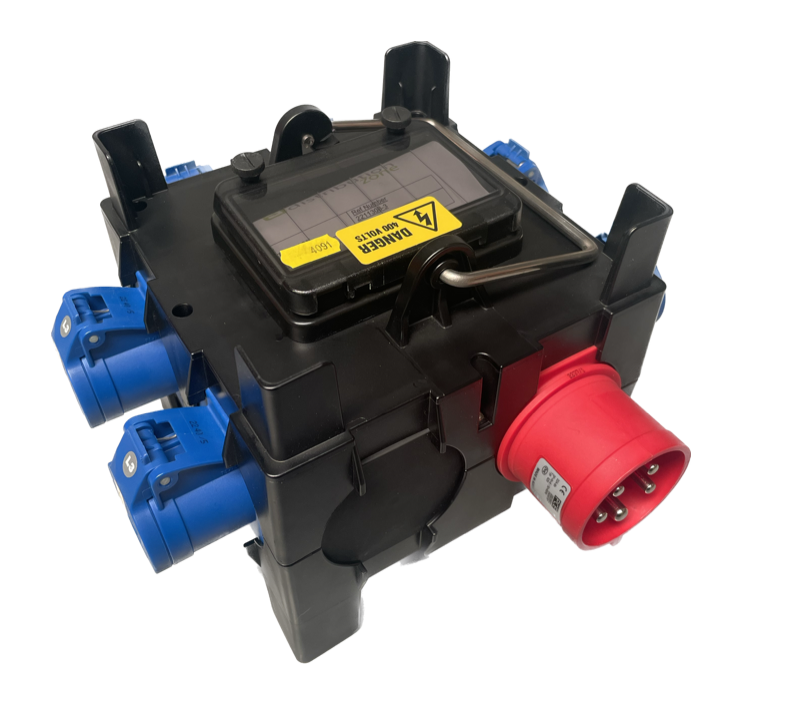 PCE IMST Distro Box 32A 3pH+N+E  400V to 6 x 16A 1pH+N+E 230V 6 x MCB's