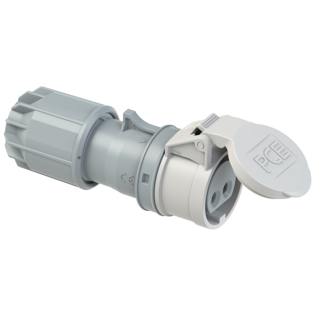 PCE Extra Low Voltage Straight Socket 16A 2P 24 / 42V IP44 White DC 282-10v