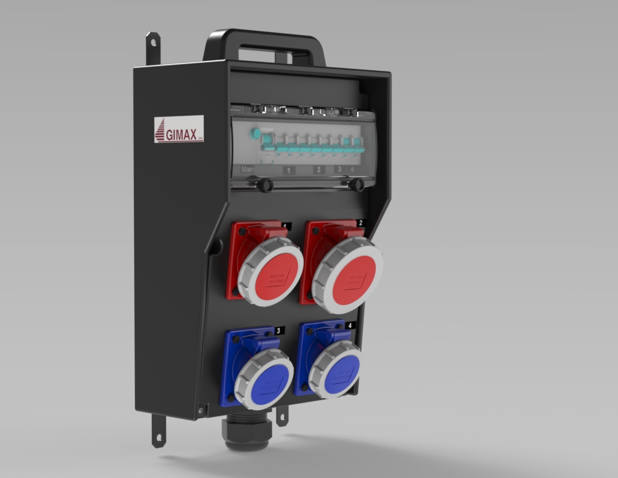 32Amp 3P+N+E 400V  Wall mounting Series DELTA butyl rubber IP65