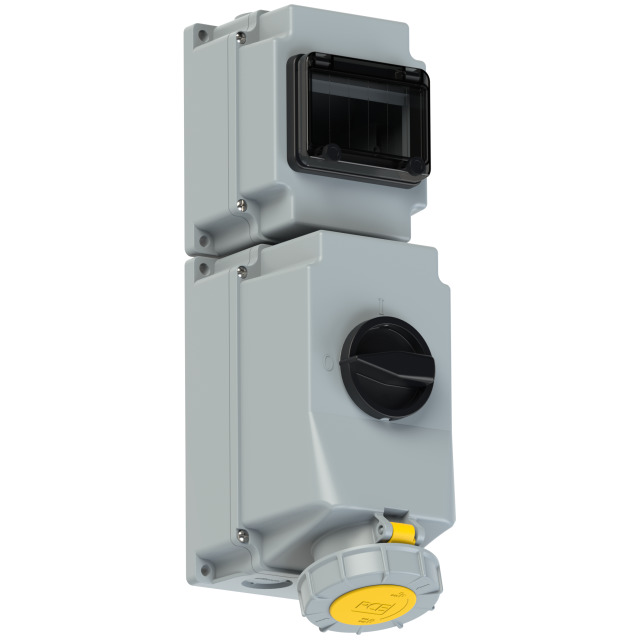 PCE Switched Interlocked Socket 63A 2P+E 110V IP67 63A 763325-4