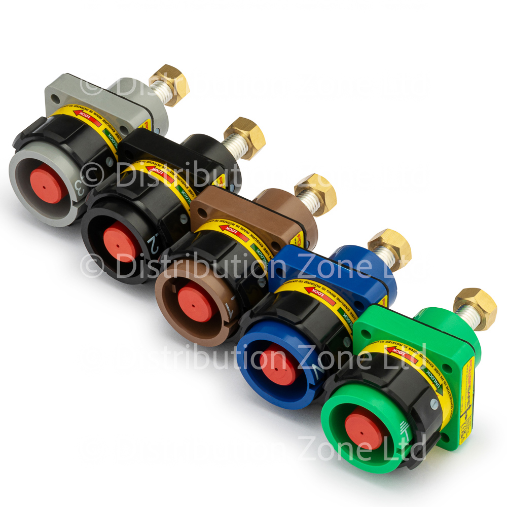 Powersafe Powerlock Rotalock 500Amp Panel Mount Source Connector Black L2 T5