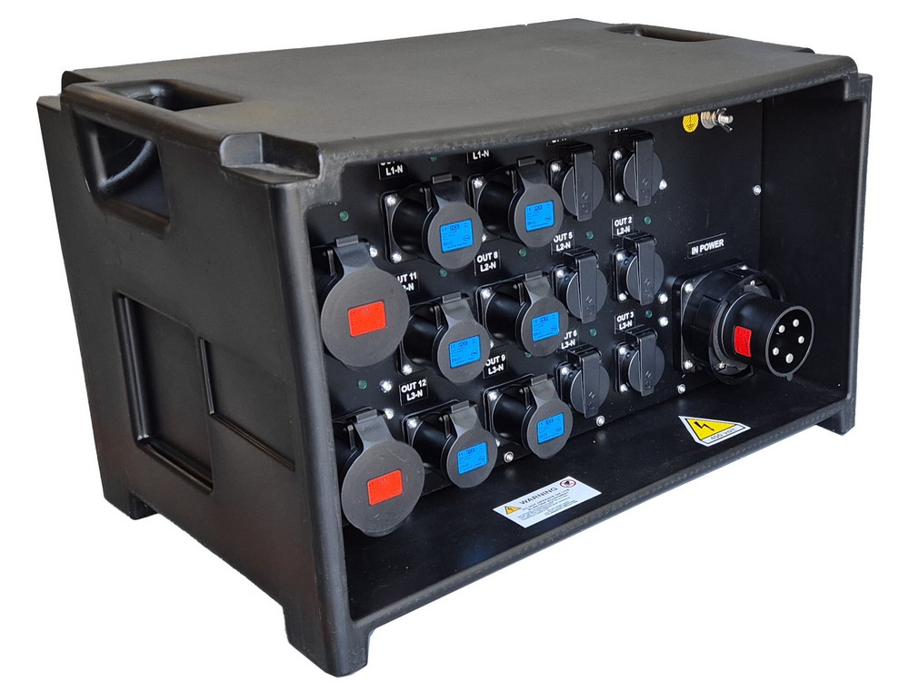PowerBOX 63A 3pH+N+E 400V  3 x 16A 6 x 32 1pH+N+E 230V 1 x 32 3pH+N+E 400V  MCB +11 x RCBO's