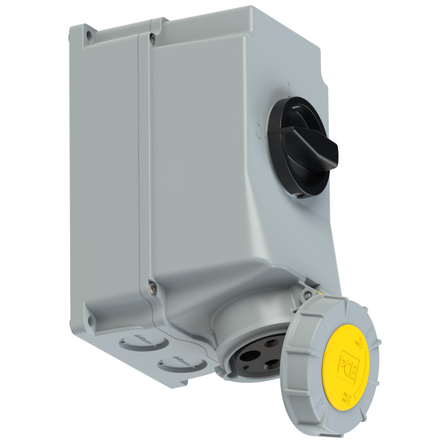 PCE Switched Interlocked Socket 63A 2P+E 110V IP67 753325-4