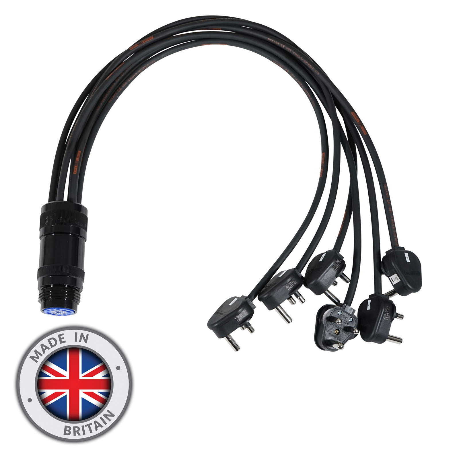 Showsafe Socapex Spider Splitter 19-Pin Female to 6 x 15A Plugs 1.5mm Fan-In