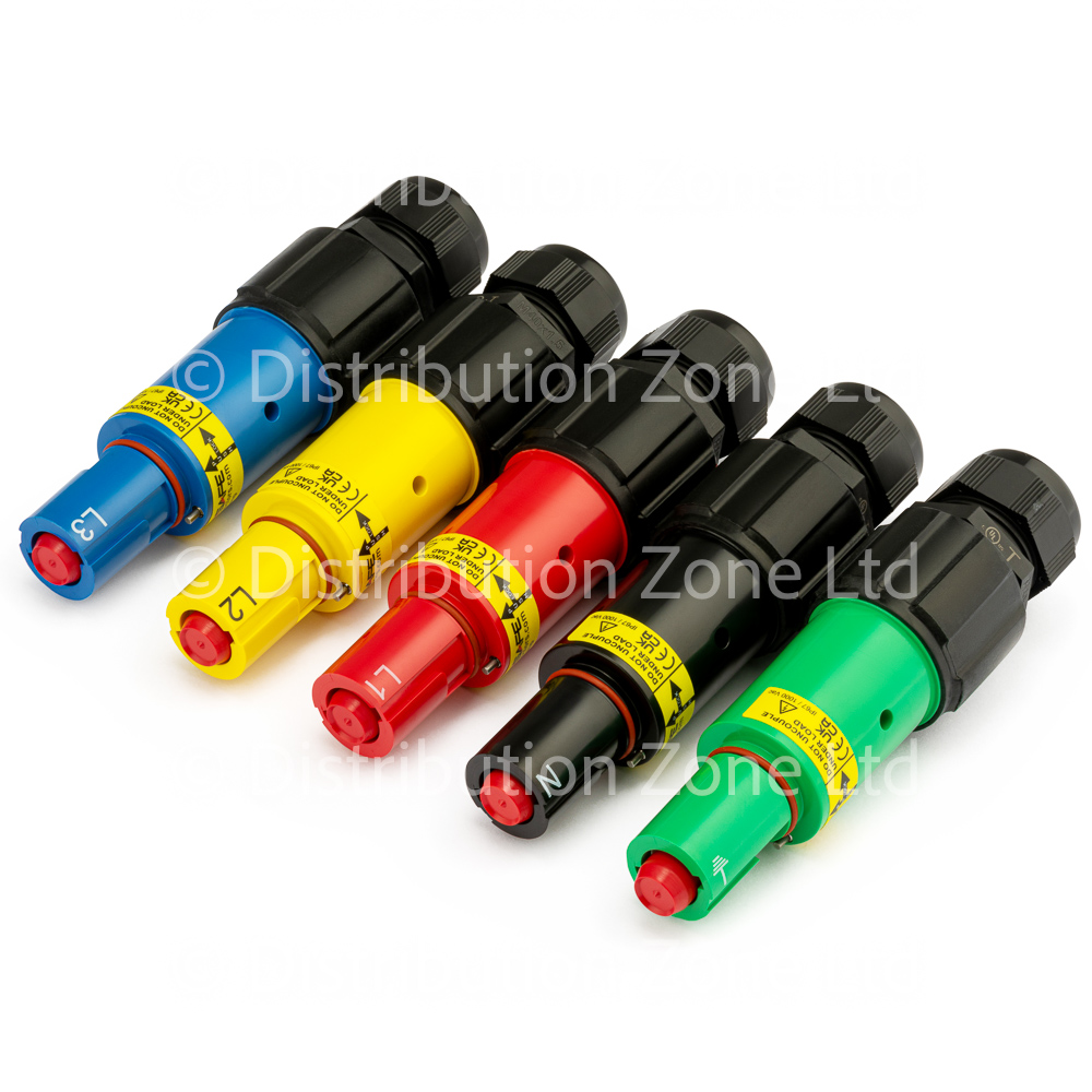 Powersafe Powerlock Full Set of 5 x 500Amp Line Drain Set Screw 120 mm2 M40A (Old UK)