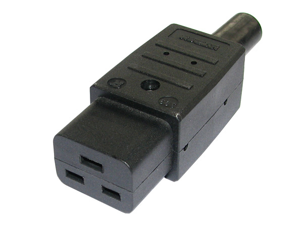 IEC C19 re-wireable Socket Black 16Amp IEC 60320 Female connector