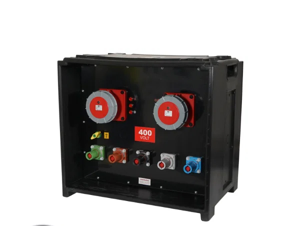 Powerlock Event Distro Box 400Amp 3pH+N+E with Variable Earth Leakage Protection & Bypass Facility.
