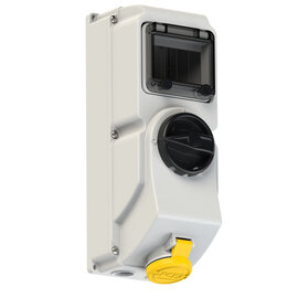 PCE Switched Interlocked Socket 16A 2P+E 110V IP44 7613-4