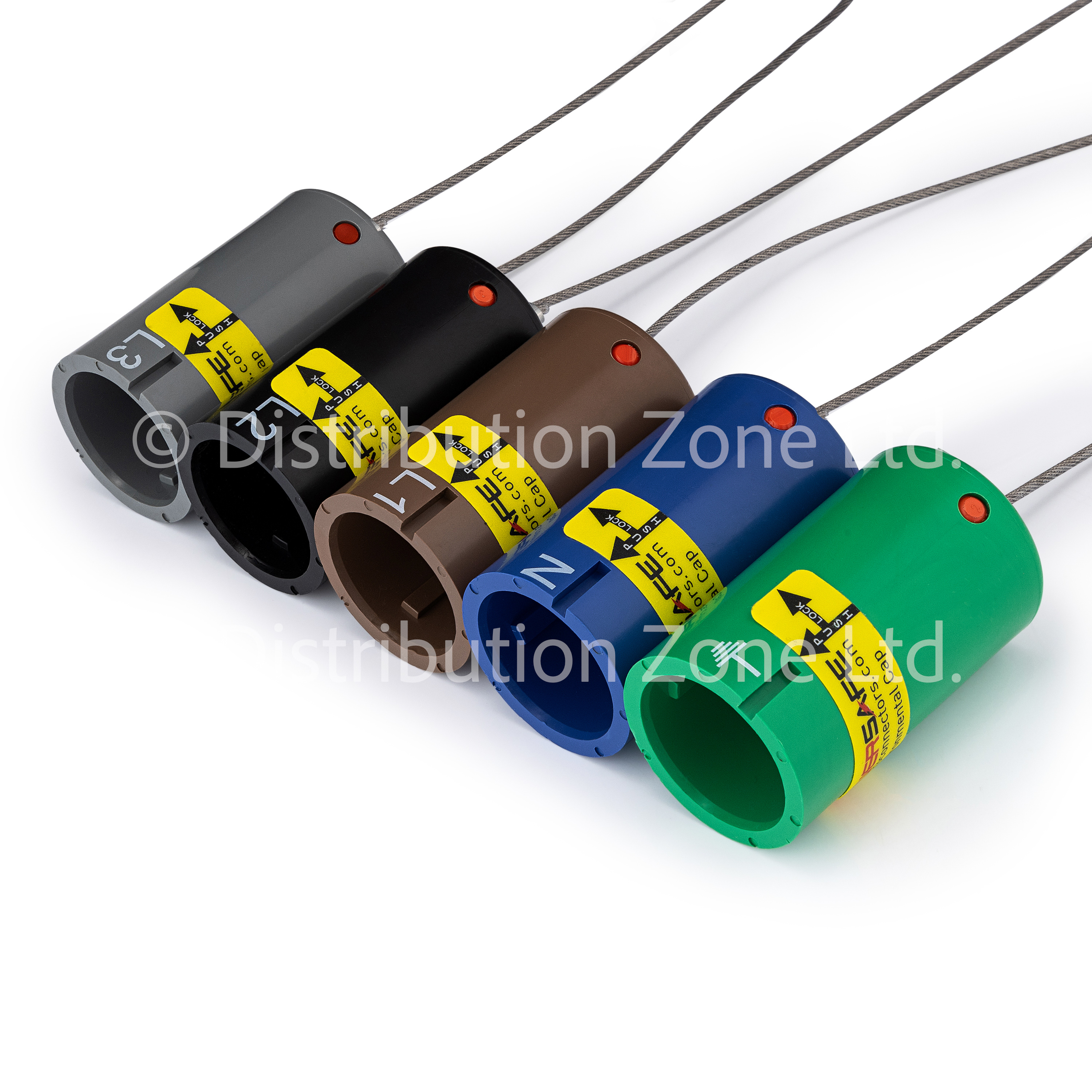 Powersafe Cap Environmental IP67 For Panel Drain Full Set  EU Colours