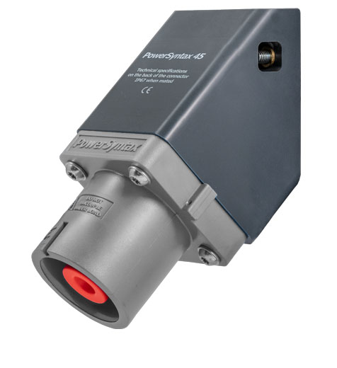 PowerSyntax Chain Pilot Panel Source Angled M12 threaded Hole SPX 45° 480A L3 Grey T5