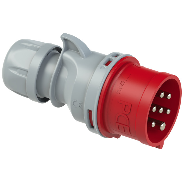 PCE Trailing Commando Plug 32A 7 Pin 6P+E 415V IP44 027-6v