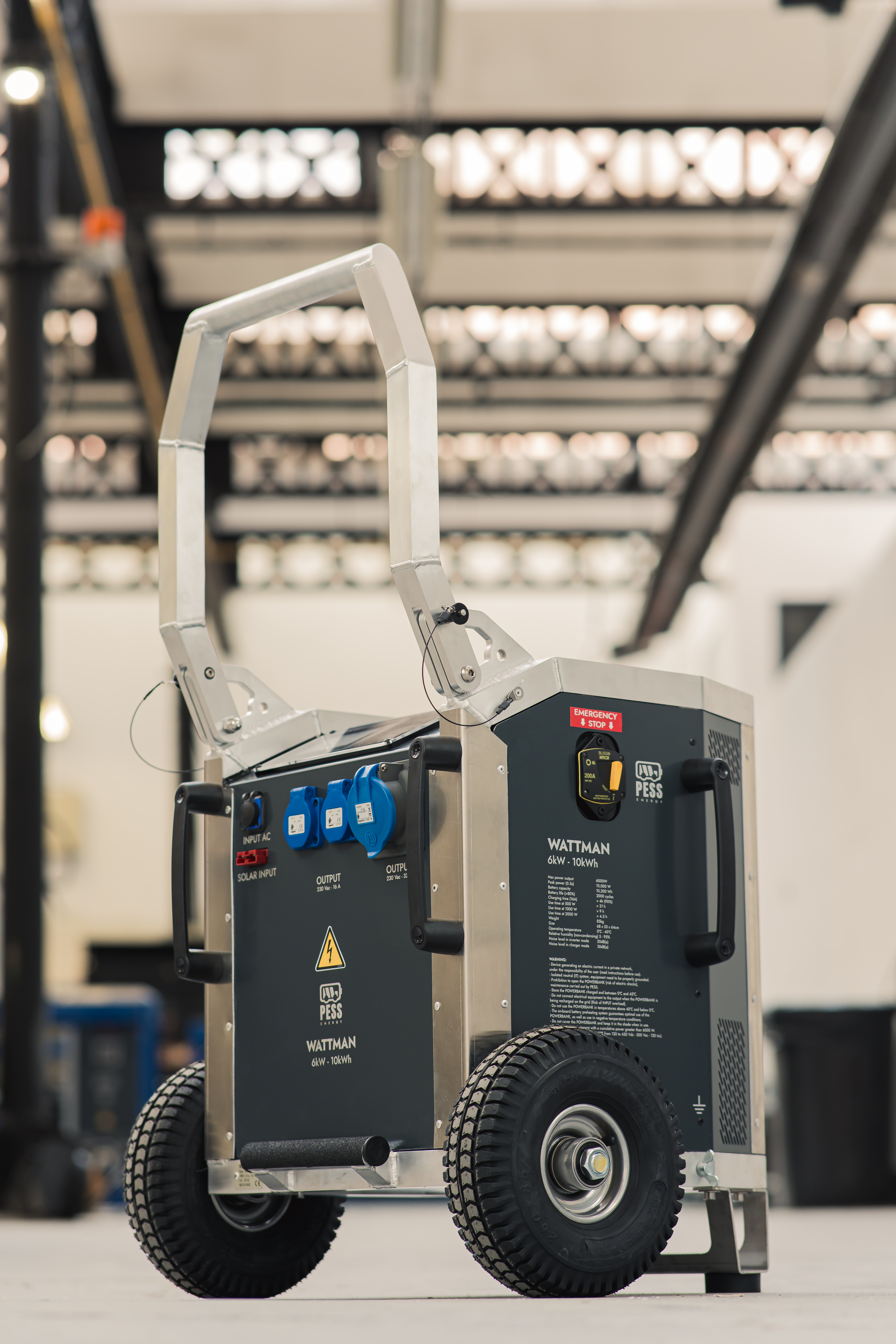 PESS Energy WATTMAN 10kWh Mobile, zero-emission Powerbank Generator, the off-grid green solution.