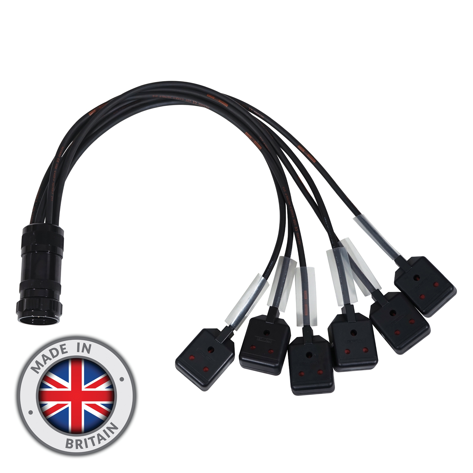 Showsafe Socapex Spider Splitter 19-Pin Male to 6 x 15A Female 1.5mm Fan-Out