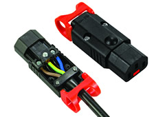 IEC Lock + C13 rewireable connector