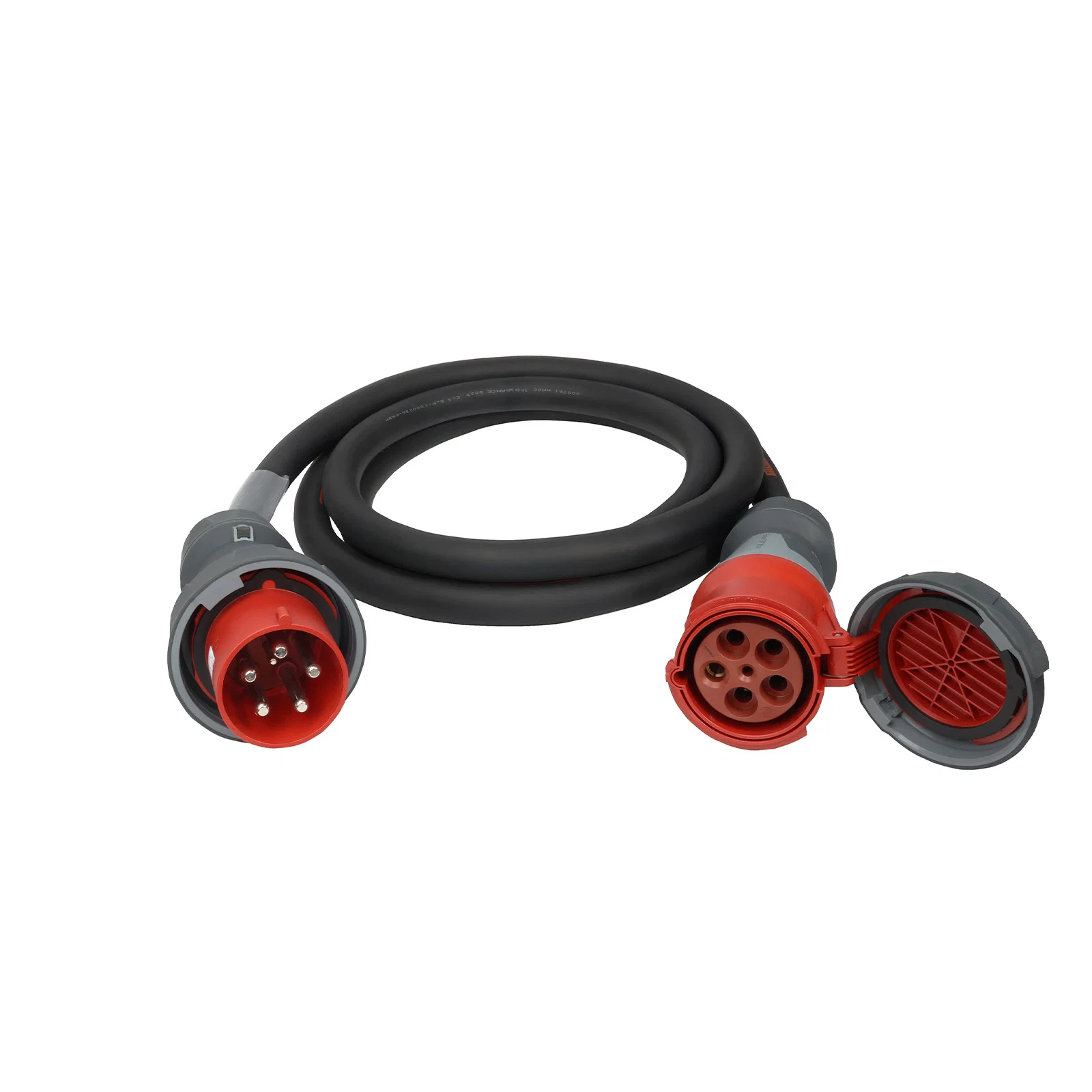 20 Metre H07RN-F 35mm² Rubber Cable with Mennekes 125A 3P+N+E 400V Plug & Connector IP67