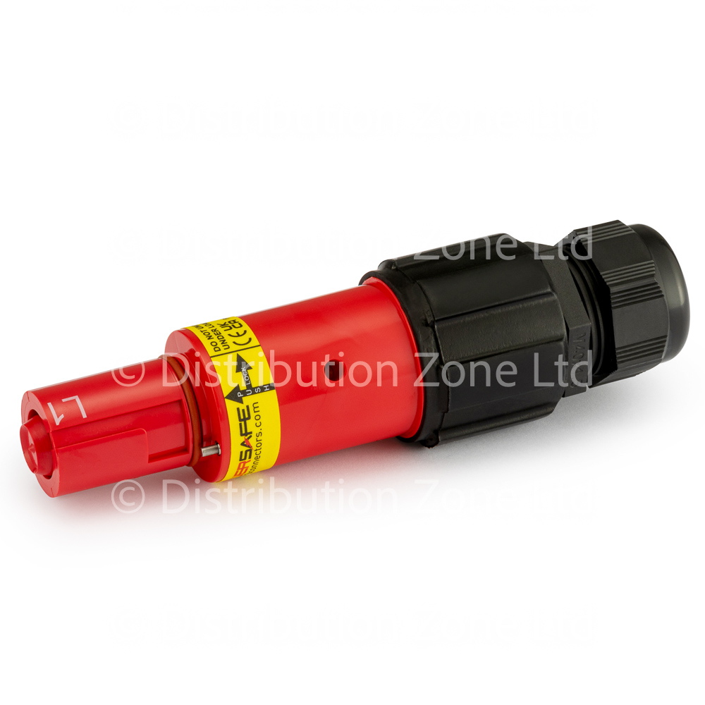 Powersafe Powerlock Connector 800Amp Line Drain Red L1 Old UK + Australia 300mm²