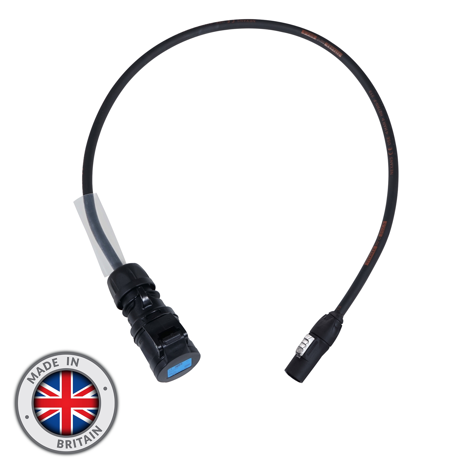 PowerCON True 1 NAC3MX-W to 16A 2P+E 230V Socket with 1 Metre H07RN-F 3G 2.5 mm².