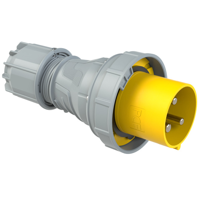 PCE Trailing Commando Plug 125A 2P+E 110V IP67 043-4