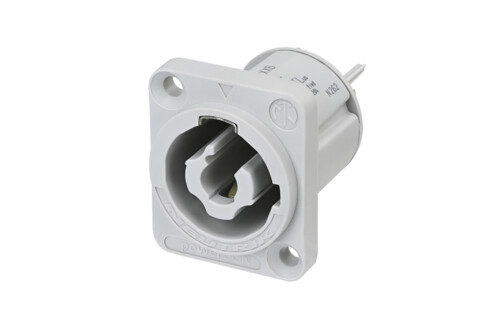 PowerCON Mains Output 3 Pin 20A Chassis  Neutrik NAC3MPXXB Grey