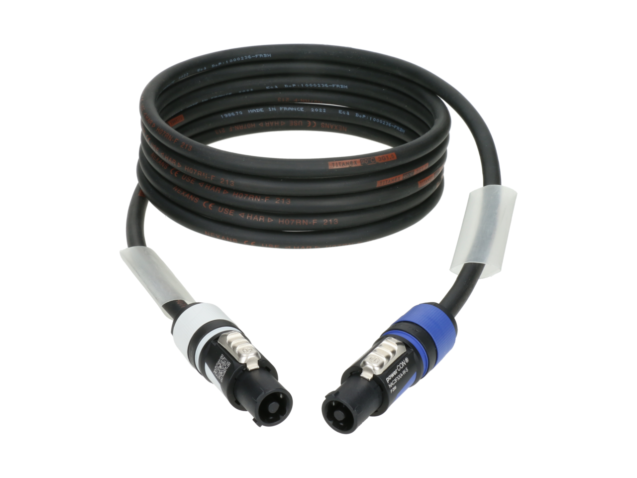 Neutrik PowerCon New Blue NAC3FCA to New Grey NAC3FCB x 2.5mm H07RN-F  Length 5 Metre