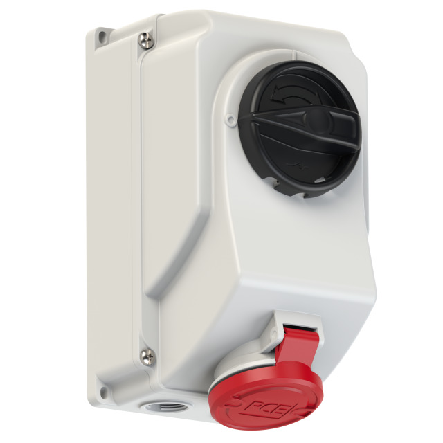 PCE Switched Interlocked Socket 16A 3P+E 400V IP44 7514-6