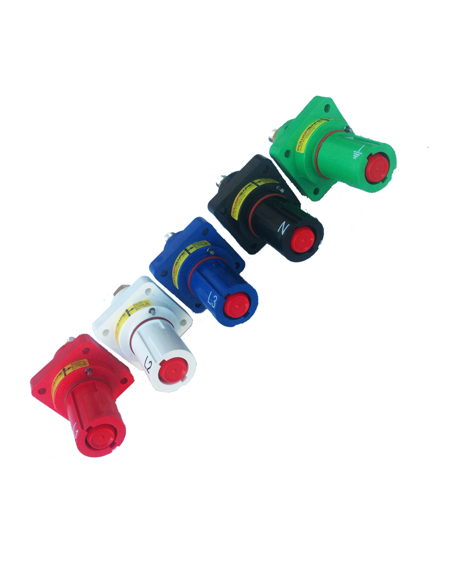 Powersafe Powerlock  Full Set of 5 x 500 Amp Panel Mount Drain Connectors T5 (Old UK)