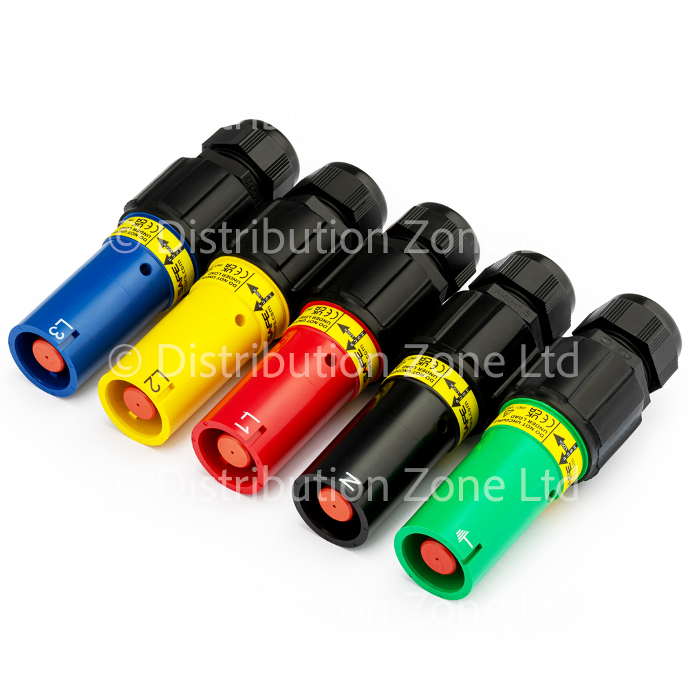 Powersafe Powerlock Full Set of 5 x 500Amp Line Source Set Screw 120 mm2 M40A (Old UK)