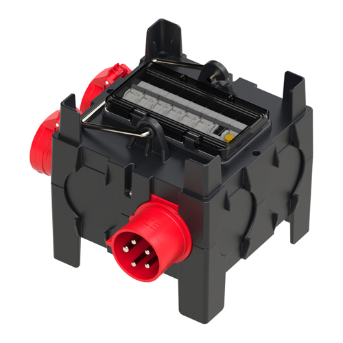 PCE IMST Distro Box 32A 3pH+N+E 400V to 2 x 16A 3pH+N+E 400V IP44 2 x MCB