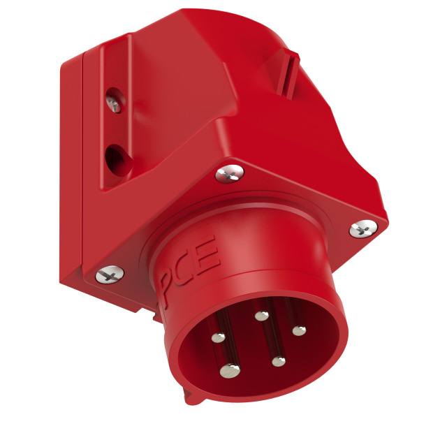 PCE Phase Inverter Wall Mount Plug 16A 3P+N+E 400V IP44 7715-6