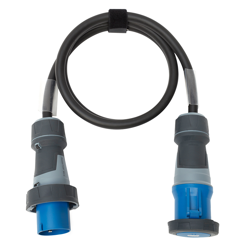 5 Metre H07RN-F 35mm² Rubber Cable with 125A 2P+E 230V Plug & Connector IP67