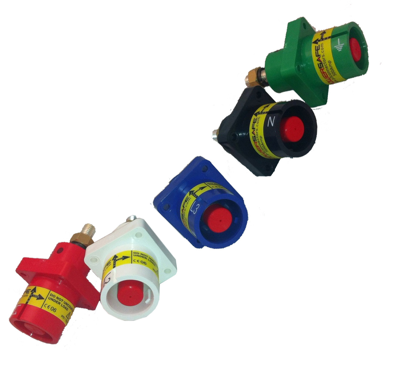 Powersafe Powerlock Full Set of 5 x 500Amp Line Drain Set Screw 120 mm2 M40A (Old UK)