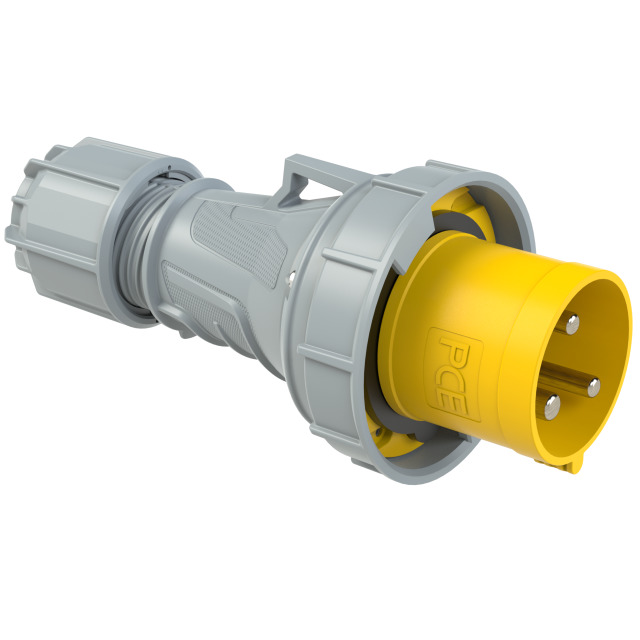 PCE Trailing Commando Plug 63A 2P+E 110V IP67 033-4