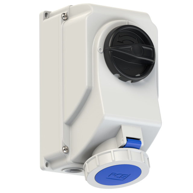 PCE Switched Interlocked Socket 32A 2P+E 230V IP67 75232-6