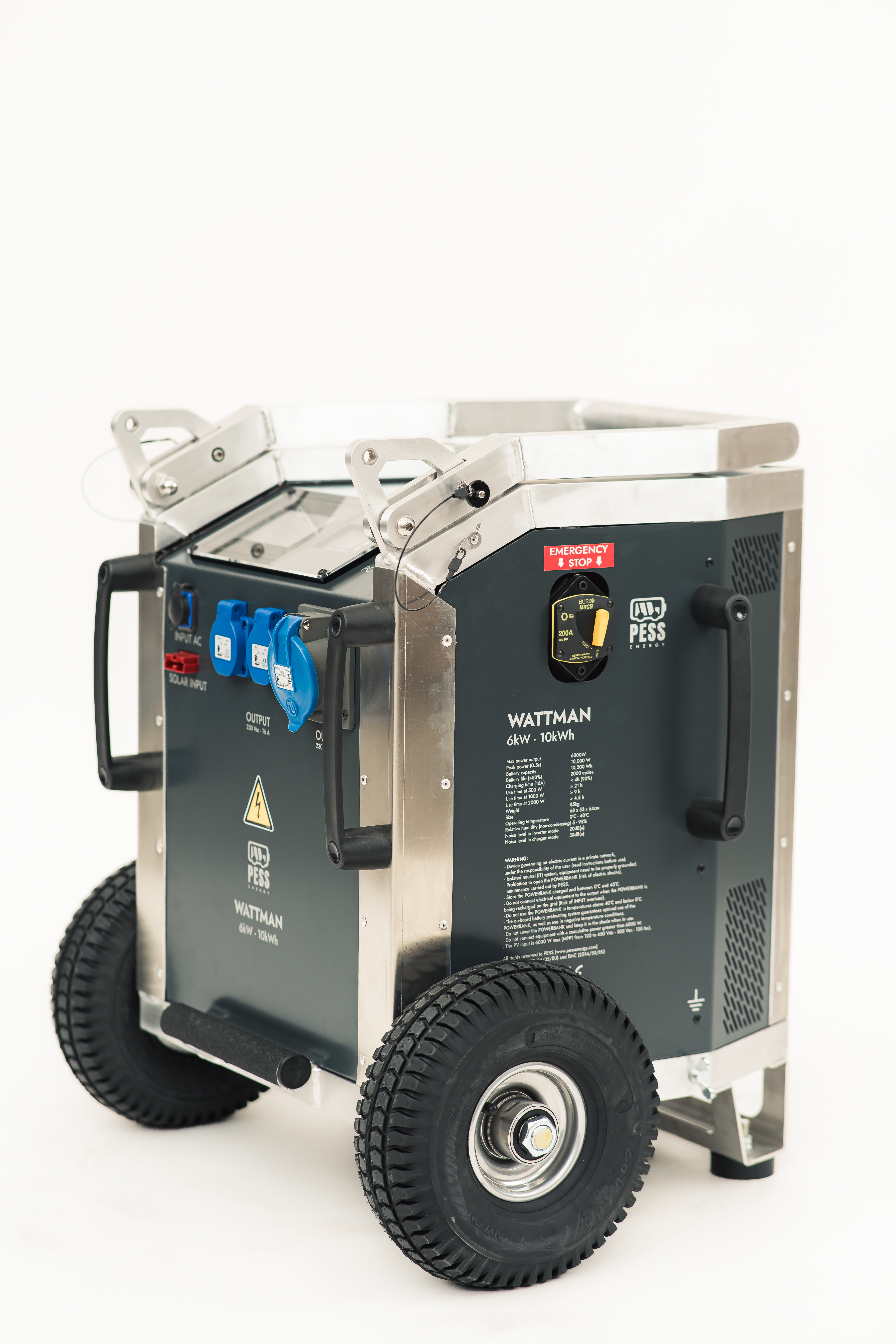 PESS Energy WATTMAN 10kWh Mobile, zero-emission Powerbank Generator, the off-grid green solution.